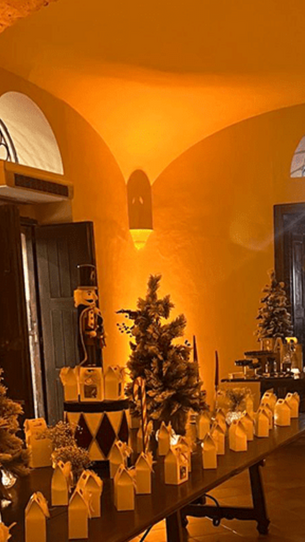 Sala Camino di Villa Feanda, ambiente accogliente e intimo per eventi